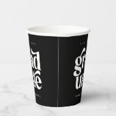 Dicke, moderne schwarze Graduierungspartei Pappbecher (Rechts)