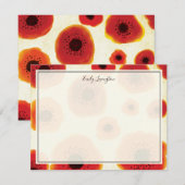 Dicke Mohnblüte Blume Personalisiert Stationery Mitteilungskarte (Vorne/Hinten)