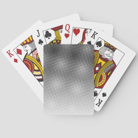 Dicke Moiré Muster Schwarz-Weiß-Farbe Spielkarten (Rückseite)