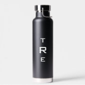 Dicke Monogramm auf schwarz Trinkflasche (Links)