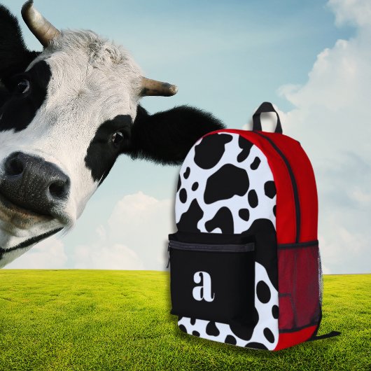 Dicke monogramm Cowhid-Rückpackung Bedruckter Rucksack