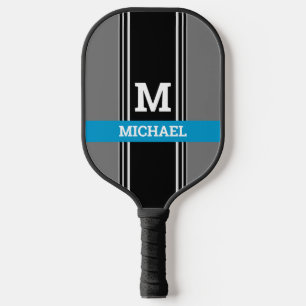 Dicke Monogramm/Name, tiefe blaue blaue schwarze S Pickleball Schläger