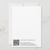 Dicke monogramm Pinselnamen schwarz qr Code Hochze Einladung (Rückseite)