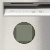 Dicke Moss Green Magnet mit Square Center (In Situ (Geschirrspüler))