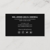 Dicke Musikwellen Mehrfarbige DJs, Audio Visitenkarte (Rückseite)