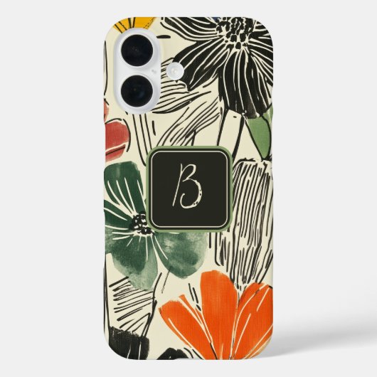 Dicke Muster Monogramm Case-Mate iPhone Hülle (Rückseite)