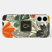 Dicke Muster Monogramm Case-Mate iPhone Hülle (Rückseite (Horizontal))
