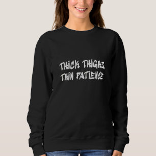 Dicke Oberschenkel Dünne Geduld Mollige Mädchen Sweatshirt