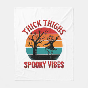 Dicke Oberschenkel Gruselige Vibes Halloween-Shirt Fleecedecke