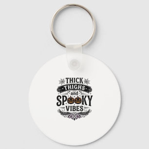 Dicke Oberschenkel Gruselige Vibes Halloween-Shirt Schlüsselanhänger