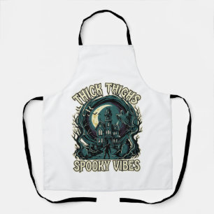Dicke Oberschenkel Gruselige Vibes Halloween Spukh Schürze