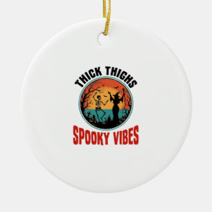 Dicke Oberschenkel Gruselige Vibes Vintage Hallowe Keramik Ornament