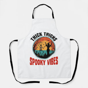 Dicke Oberschenkel Gruselige Vibes Vintage Hallowe Schürze