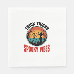 Dicke Oberschenkel Gruselige Vibes Vintage Hallowe Serviette