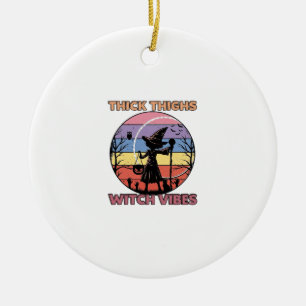 Dicke Oberschenkel Hexen Vibes Halloween Kürbis Si Keramik Ornament