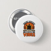 Dicke Oberschenkel Hexen-Vibes Halloween-Shirt-Des Button (Vorne & Hinten)