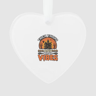 Dicke Oberschenkel Hexen-Vibes Halloween-Shirt-Des Ornament