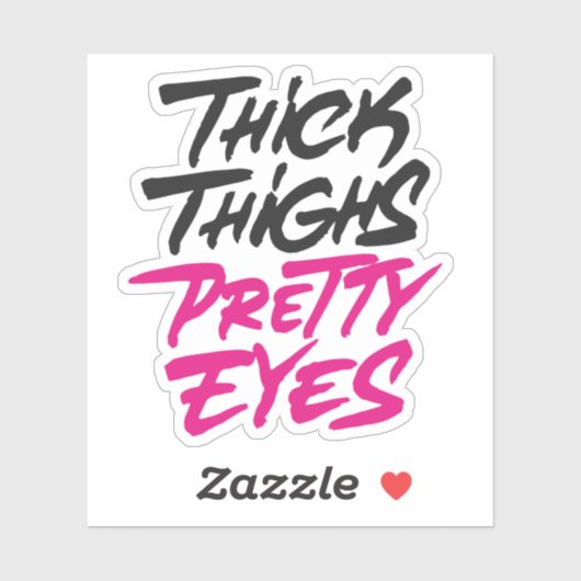 Dicke Oberschenkel hübsch Aufkleber (Blatt)