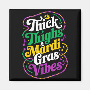 Dicke Oberschenkel Mardi Gras Stimmung Fleur de Li Magnet