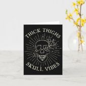 Dicke Oberschenkel Totenkopf Vibes Karte (Gelbe Blume)