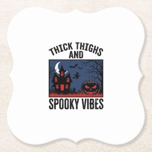 Dicke Oberschenkel Und Gruselige Vibes Halloween-S Untersetzer