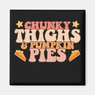 Dicke Oberschenkel und Kürbiskuchen Baby Herbst Magnet