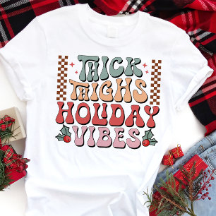 Dicke Oberschenkel Urlaubsstimmung Retro Weihnacht Tri-Blend Shirt