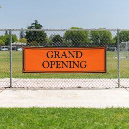 Dicke Orange Black Business Grand Opening Banner