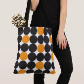 Dicke Orange Black Dots Geometrisches Muster Tasche (Von Nahem)