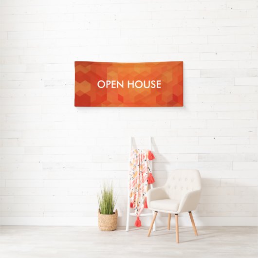 Dicke Orange Geometric Muster Banner (Insitu)