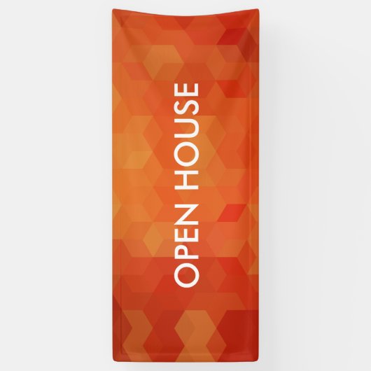 Dicke Orange Geometric Muster Banner (Vertikal)