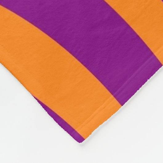 Dicke Orange Lila Zebra Stripe Lebender Frühling Fleecedecke (Ecke)