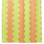 Dicke orange Limone Streifen Moderne Badezimmer De Duschvorhang (Vorderseite)
