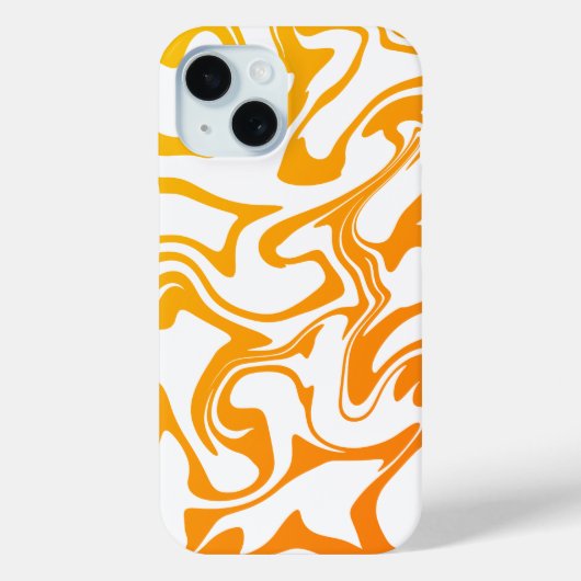 Dicke Orange Marble Texture iPhone Case (Rückseite)