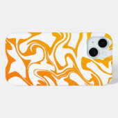 Dicke Orange Marble Texture iPhone Case (Rückseite (Horizontal))