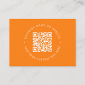 Dicke Orange QR Code l Beruflich Stilvoll Visitenkarte (Vorderseite)