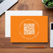 Dicke Orange QR Code l Beruflich Stilvoll Visitenkarte
