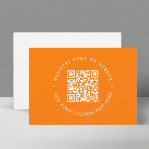 Dicke Orange QR Code l Beruflich Stilvoll Visitenkarte