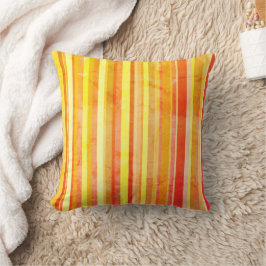Dicke Orange Random Stripes Throw Kissen