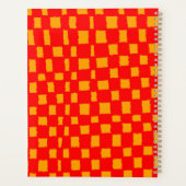 Dicke Orange Red Checkered Checkerboard Muster Planer (Rückseite)
