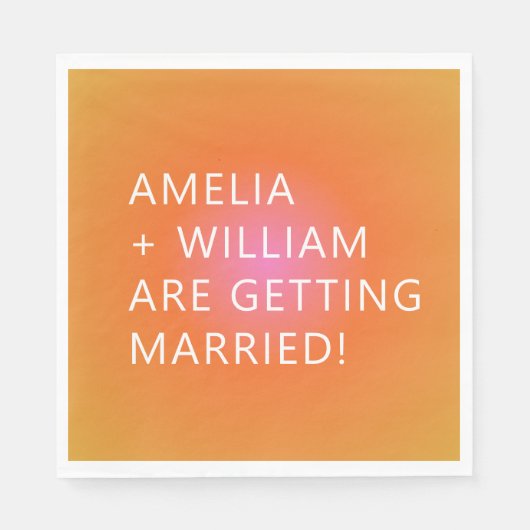 Dicke, orange rosa glänzende, einzigartige, helle serviette (Vorderseite)