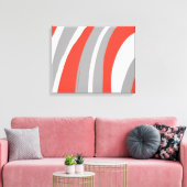 Dicke Orange und Grau Abstrakt Leinwanddruck (Insitu (Wohnzimmer))