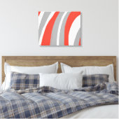 Dicke Orange und Grau Abstrakt Leinwanddruck (Insitu (Schlafzimmer))