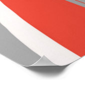Dicke Orange und Grau Abstrakt Poster (Ecke)