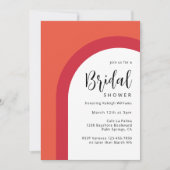 Dicke Orange und Red Simple Arch Brautparty Einladung (Vorderseite)