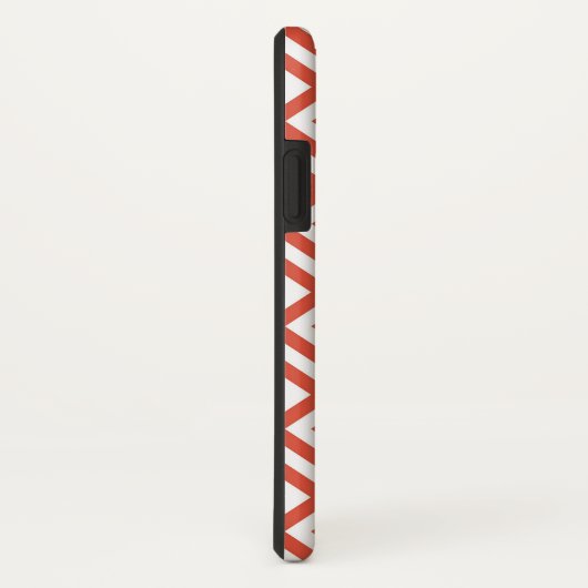 Dicke Orange und White Geometric Meander Case-Mate iPhone Hülle (Hinten/Rechts)