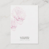 Dicke Peonies Moderne Blumenskizze - Schmuckdarste Visitenkarte (Vorderseite)