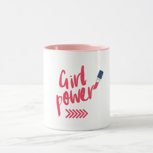Dicke Pink Girl Power Tasse (Zentrum)
