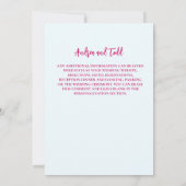 Dicke Pinselstriche florale Aquarellenhochzeit Einladung (Rückseite)