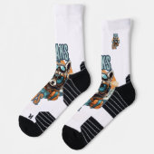 Dicke Raccoon und Berge Grafisch Socken (Links)